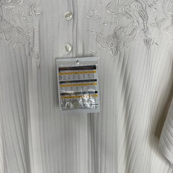 Together! 100% Cotton Women's XXL White Embroidered Long Sleeve‎ Tunic Top - Picture 11 of 11